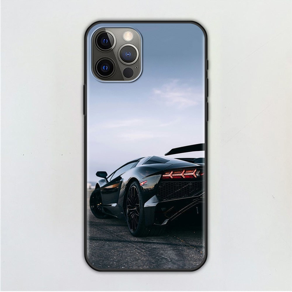 Black Lamborghini Aventador iPhone Cases Full Throttle Cases