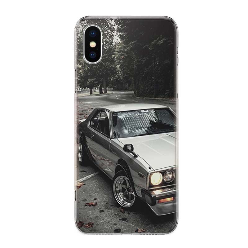 Retro Grey Nissan Skyline GT-R iPhone Cases