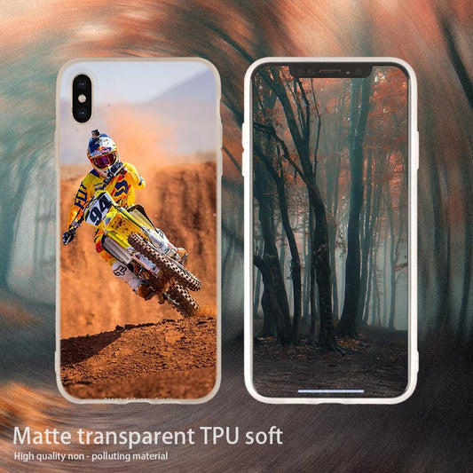 Leaning Yellow Motocross iPhone Cases