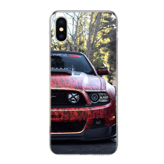 Red Camouflage Ford Mustang iPhone Cases