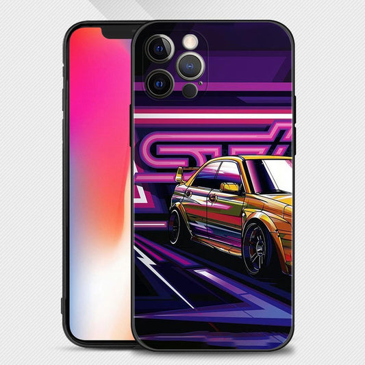 Orange On Neon Subaru WRX STI iPhone Cases