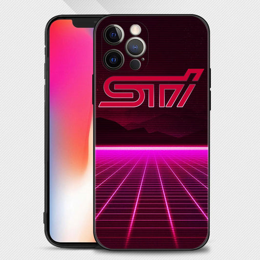 Tron Pink STI Badge iPhone Cases