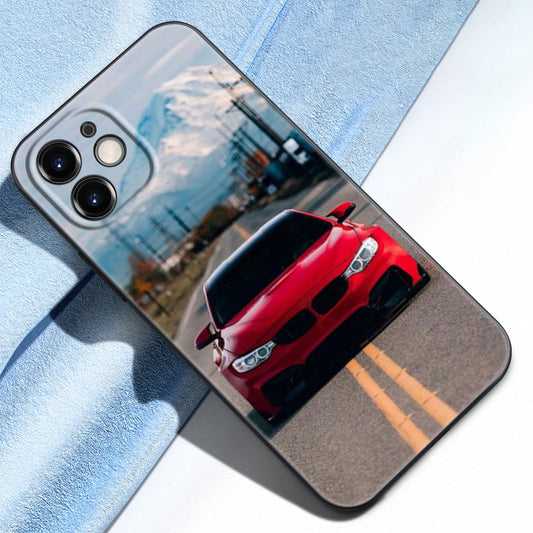 Snowy Mountains Red BMW iPhone Cases