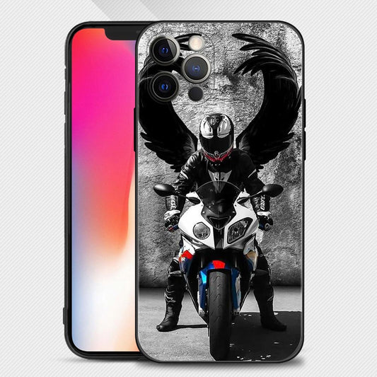 Black Angel Motorbike iPhone Cases