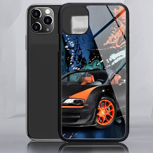 Black And Orange Bugatti iPhone Cases