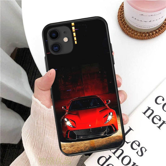 Under Glow Red Ferrari iPhone Cases