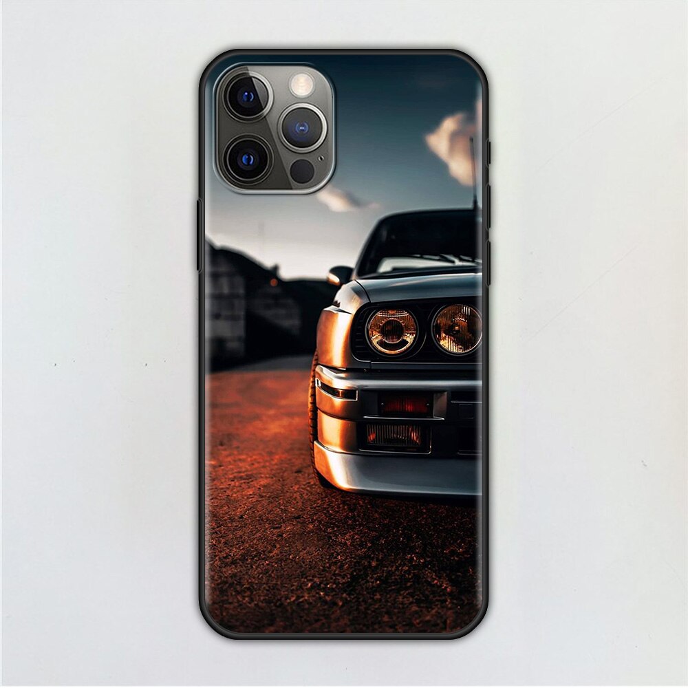 Retro Silver BMW E30 iPhone Cases