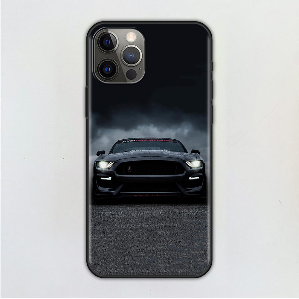 Grey Ford Mustang Shelby iPhone Cases