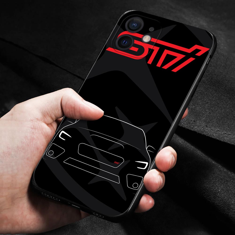 Drawn Subaru WRX STI iPhone Cases