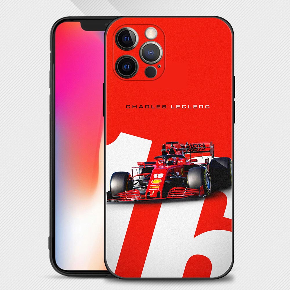 Red Charles Leclerc 16 F1 iPhone Cases