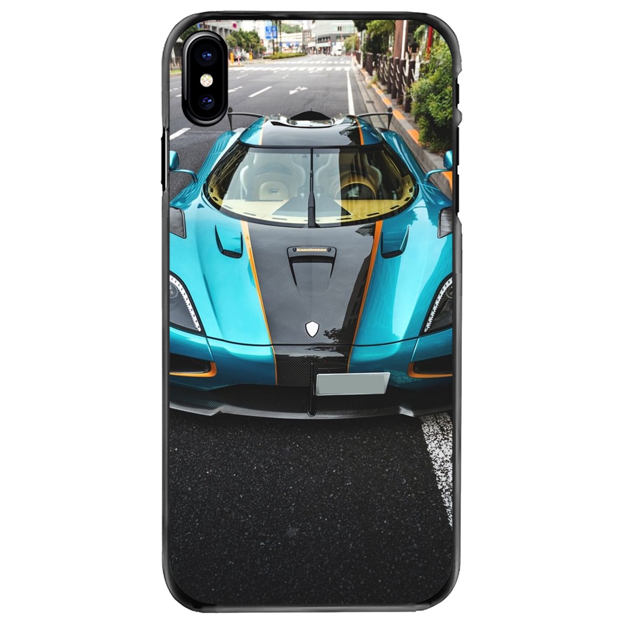 Miami Blue Koenigsegg Hard iPhone Cases