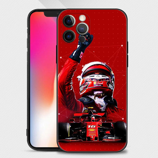 Red Leclerc Celebrating iPhone Cases