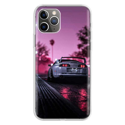 Pink Sunset Toyota Supra iPhone Cases