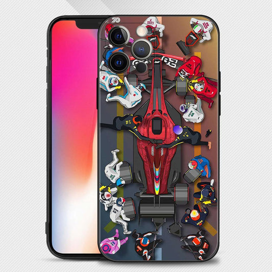 Pit Change F1 Top View iPhone Cases