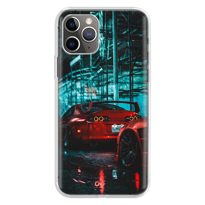 Construction Red Toyota Supra iPhone Cases