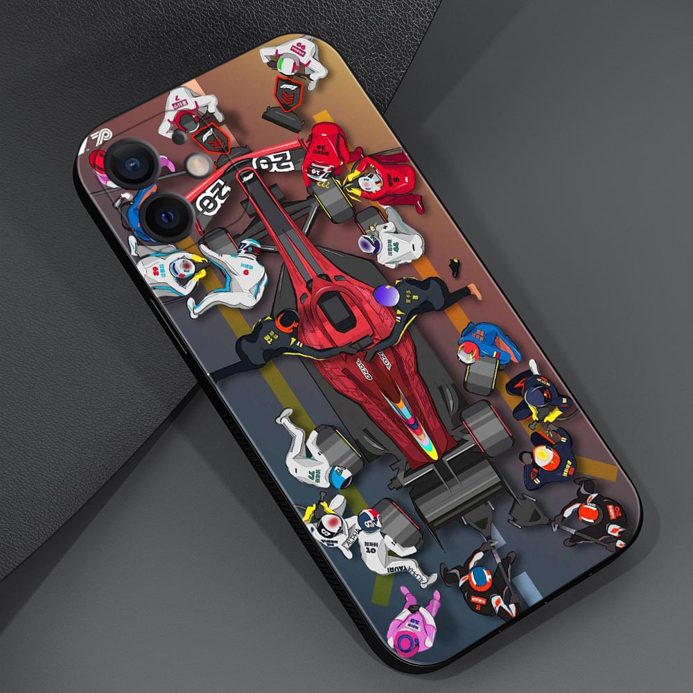 Pit Change F1 Top View iPhone Cases